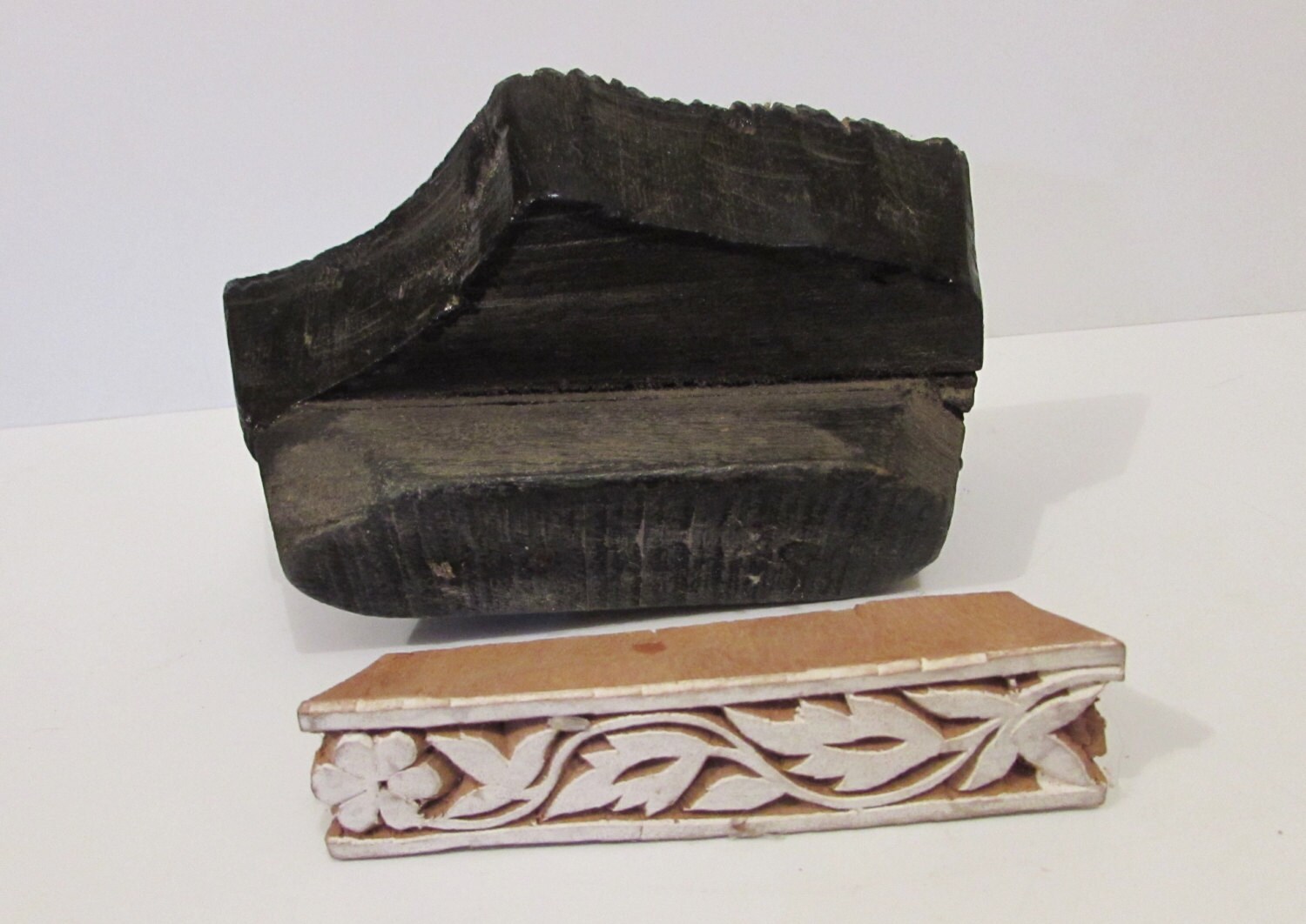 Antique Vintage Wood Block Ink Stamp Square And Decorative Etsy