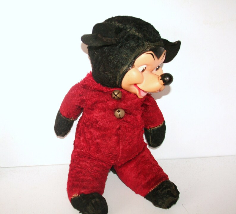 Rare Disney Mickey Mouse Doll Early Antique Plush Rubber Toy - Etsy