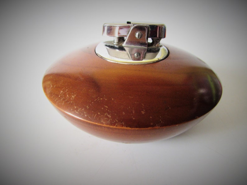 Stunning Vintage Ronson Table Lighter in A Wood Base Not Etsy