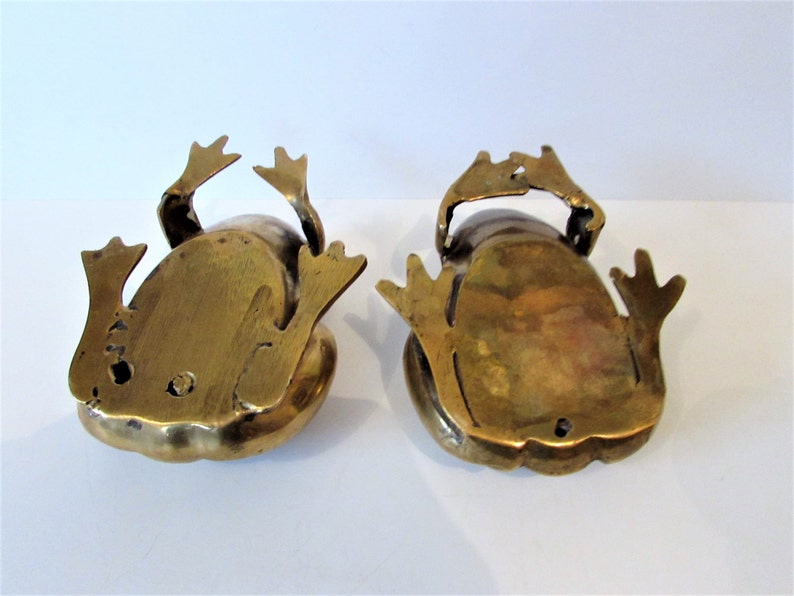 A Large Pair of Vintage Brass Frog Ornaments. Etsy UK
