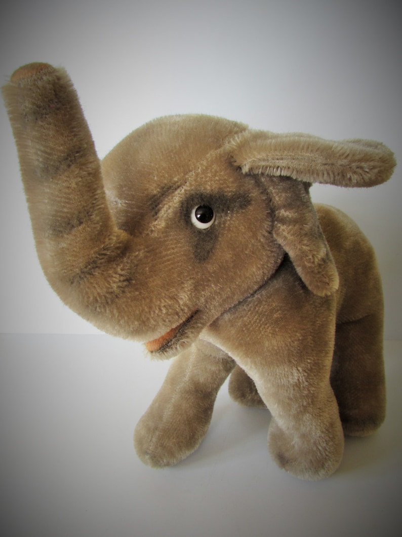 Large Old Antique/vintage German Steiff Elephant Wood Straw Etsy