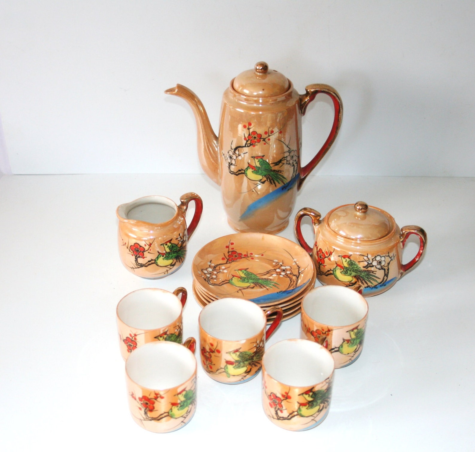 Four Small China Tea Set Cups and Saucers Made in Japan Etsy