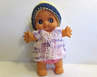 Small Vintage Kewpie Doll  With Homemade Dress. /MEMsArtShop.