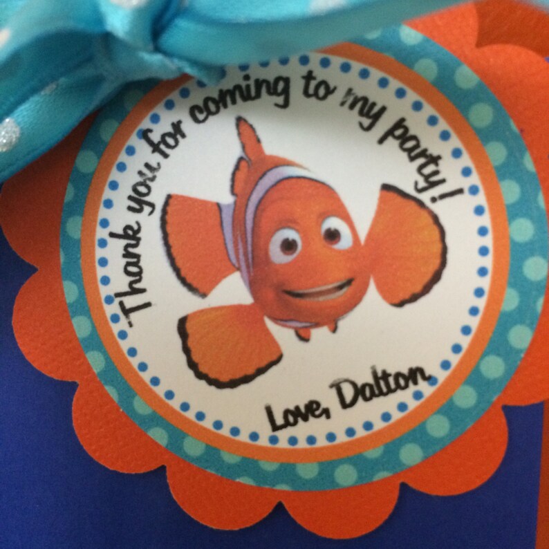 nemo favor tags nemo gift tags nemo tags etsy