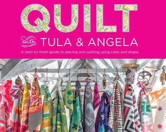 Free Shipping! TULA PINK Quilt with Tula and Angela BOOK 17 Quilt Patterns & 47 Quilting Motifs to make