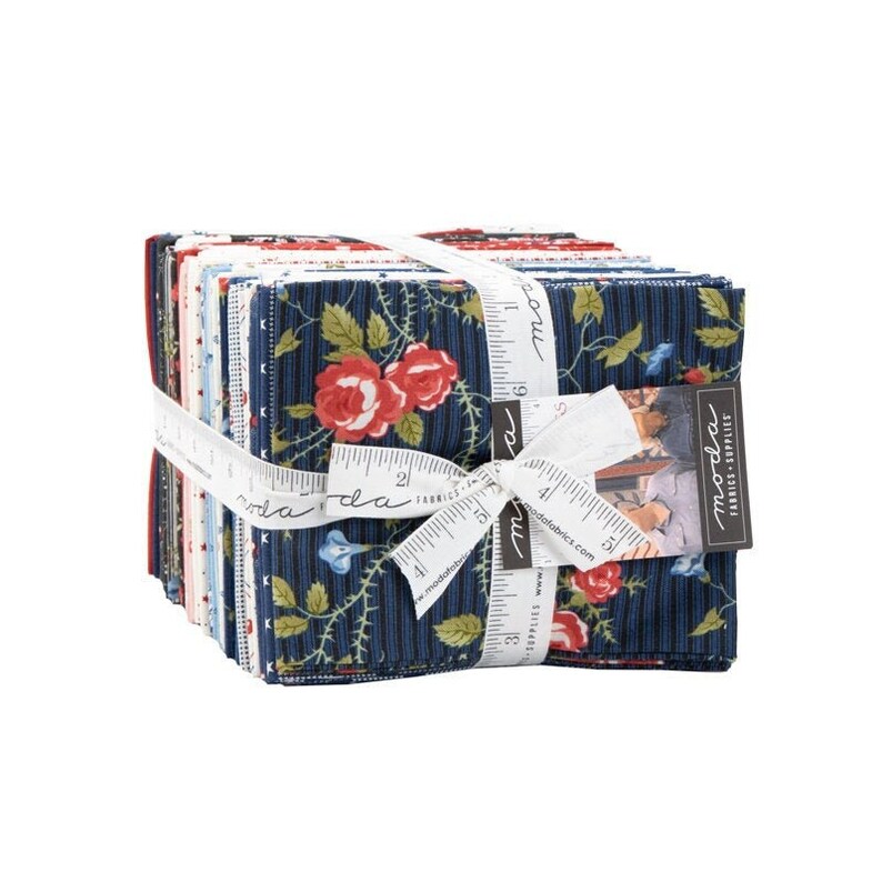 Harbor Springs Fat Quarter Bundle 40 fq'sMinick & Simpson for Moda Fabric Red White Blue shops July 4th