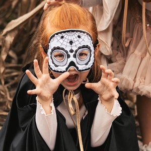 Skull mask &quot;Black Halloween&quot;, Girls halloween costume, Boy halloween costume, Halloween, Carnival,  Ghost costume, Mask for halloween