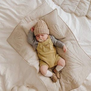 Linen shell child cover set &quot;Sand&quot;, Child cover set, Kid&#39;s bedding, Baby bedding,Stroller cover, Bedding for kids bed, Linen child cover set