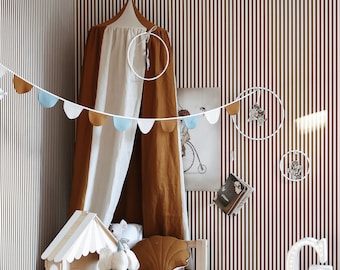 Canopy “Caramel Circus”, bed canopy, crib canopy, kids room, cotton canopy, canopy for boy, canopy for girl, baby room, gift for kid