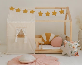 Velvet Garland with Stars “Honey Dust” , Garland for boy, Garland for girl, Baby&#39;s Room Decoration, Gift for Kids, Kids bed decoration