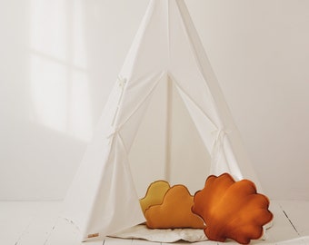 Tipi classique et élégant « Blanche-Neige » chambre de filles de style scandinave, tente pour filles et garçons, cadeau d’anniversaire pour enfants, tipi blanc enfant