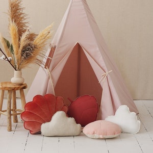 Teepee and Mat Set “Pink”, Gift for kids, Teepee tent for kids, High quality, Teepee tent with mat, Teepee tent for girl, Baby room