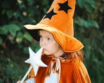 Beige och guldfärgad linne-trollstav, kostym för flicka, karnevaldräkt, trollkarlsförklädnad, idé för halloween, sagodräkt, drottningkostym