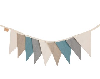 Garland “Cream”, Nursery decoration, Wall decoration, Baby&#39;s Room Decoration, Gift for Kids, Decorative garland, Kids bed decoration