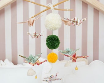 Vintage vibe Origami Nursery Mobile