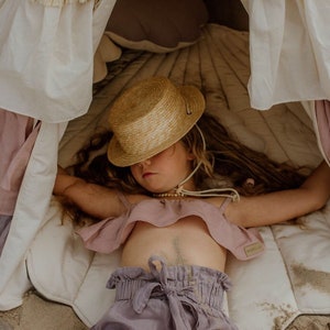 Tente de jeu à volants Powder Frills chambre bohème pour fille, décoration chambre rustique, tipi enfant pour chambre enfant, idée cadeau Pâques image 6