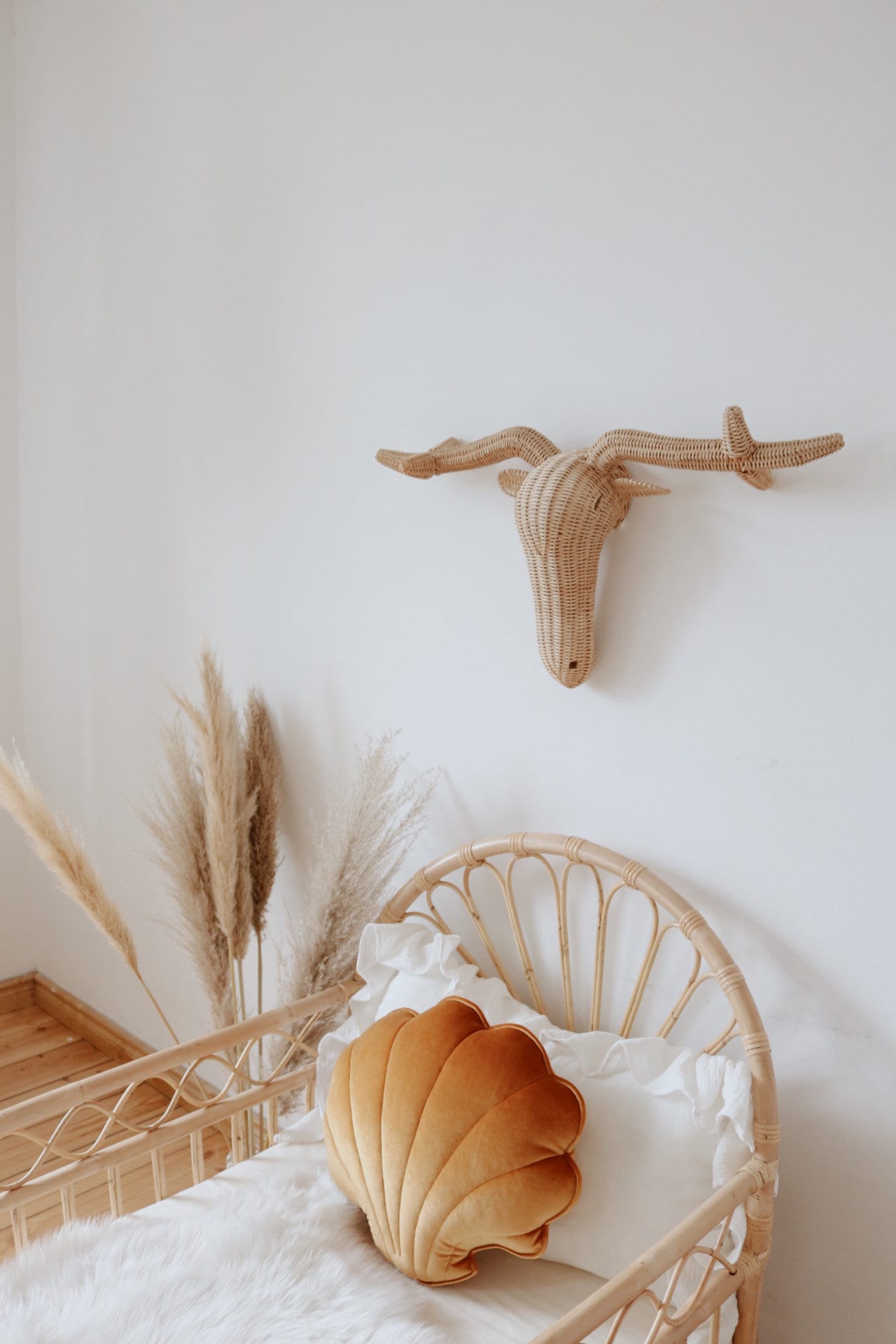 Oreiller en Coquille de Velours Perle d'or