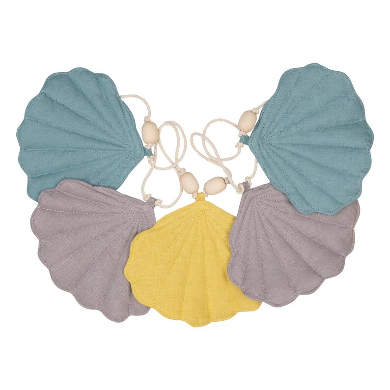 Linen Garland with Shells