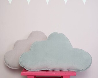 Velvet Cloud Pillow for baby room "Gray" pillow for a child's room, a pillow for a baby, a gift for a baby shower, a gift for a newborn