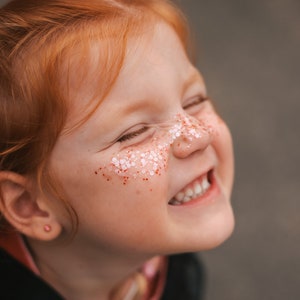 Eco face glitter &quot;pink star dust&quot; carnival makeup accessory for kids and adults, glitter festival makeup, small gift for girl&#39;s baby shower