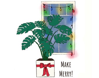 Monstera Holiday Card