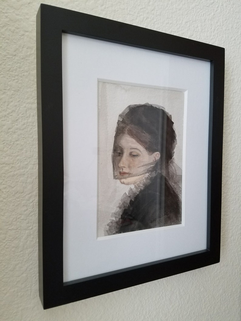 Watercolor painting print in the style of Anders Zorn, portrait of a woman image 2