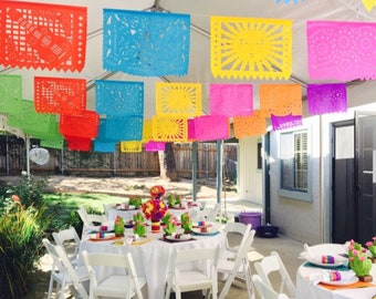 Papel Picado Fiesta party decorations banner decorating garland Mexican fiesta birthday party Mexican Birthday garland fiesta decorations