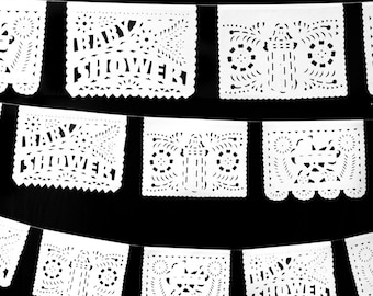 Mexican Baby Shower Decor Papel Picado Banners fiesta baby shower garland fiesta baby shower girl mexican party decor baby shower decoration