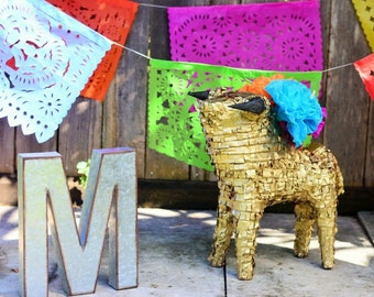Papel Picado Garland Tissue / Plastic Fiesta Banner Wedding Reception decor Bridal Shower Birthday decor papelpicado decorative backdrop