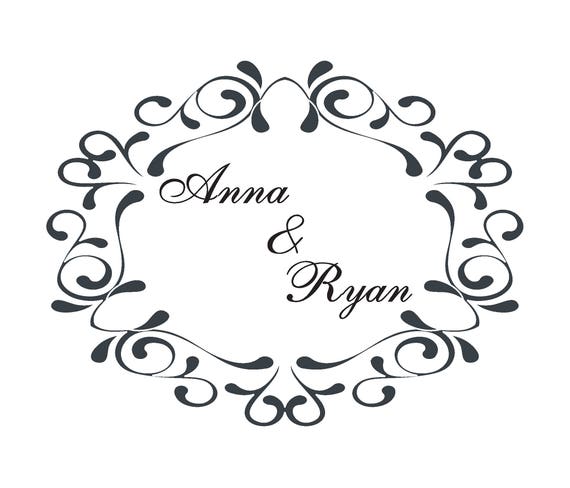 Custom Logo Design Wedding Branding Logo For Gobo Light Etsy