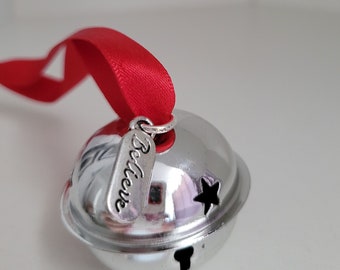 Believe Bell, silver bell, Christmas decoration, Jingle bell, Christmas Bell