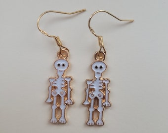 Skeleton earrings, Halloween themed earrings