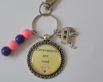 Caravan Keyring, Caravaners are cool keyring, keychain, handbag charm. caravan keys