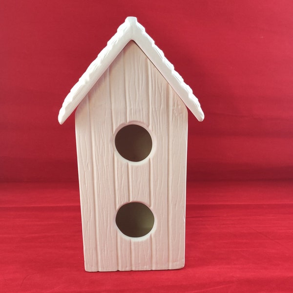 Ceramic Bird House, Ceramic Bird house, Bird house decoration, Free standing bird house, ready to paint bird house, u paint, ceramic bisque