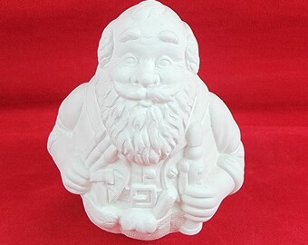 Ceramic Santa Figurines, Ceramic Roly Poly Santa, ready to paint Santa, u paint Christmas decoration, diy Christmas, u paint Santa, Chubby