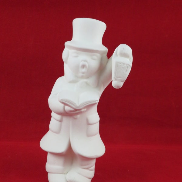 Ceramic Caroler, Little Boy Caroler, Ceramic Bisque Caroler, Christmas Caroler, ready to paint ceramics, u paint, christmas decoration