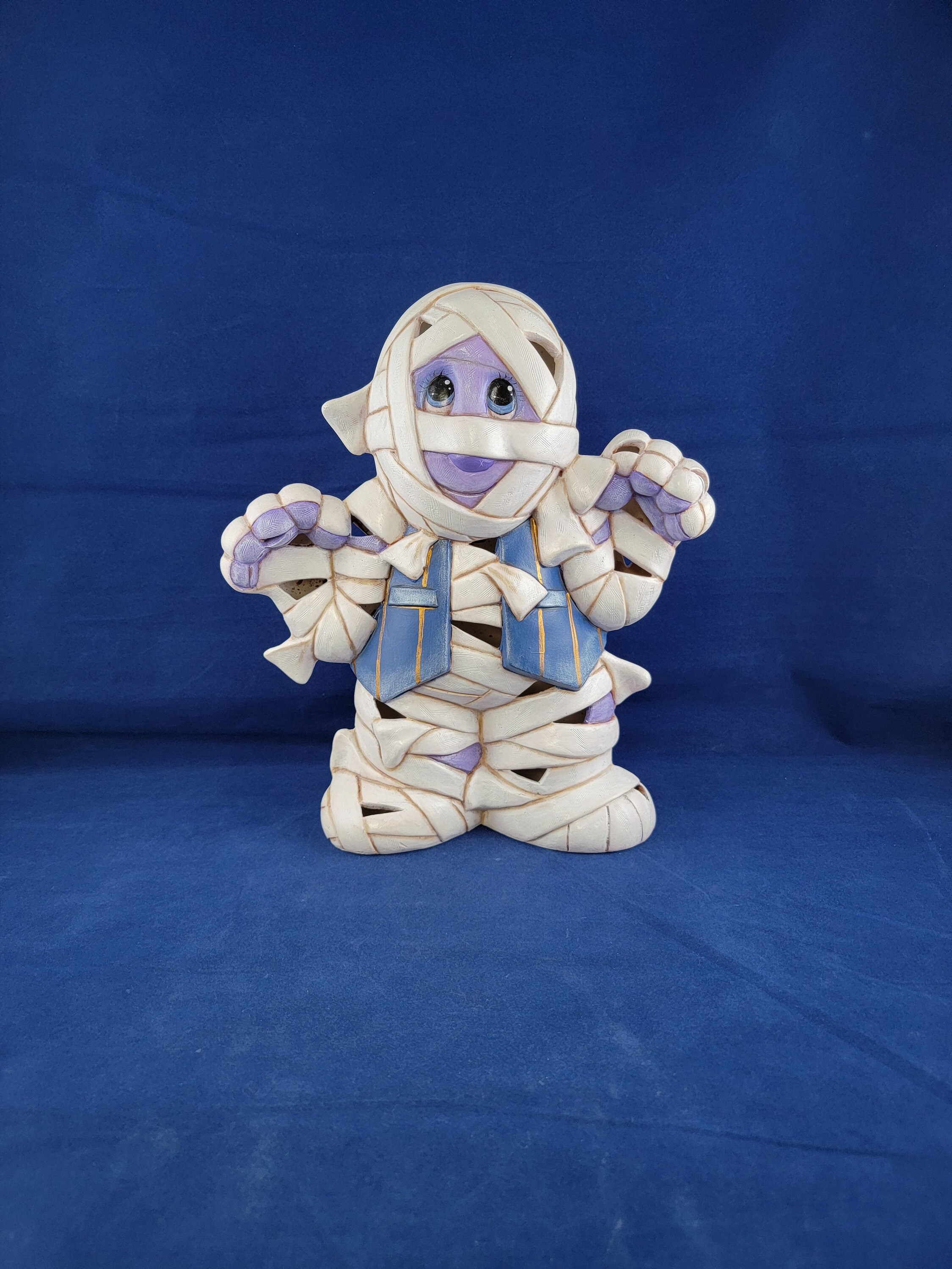 Ceramic Mummy Jr., Clay Magic Monster, Halloween Mummy Figurine