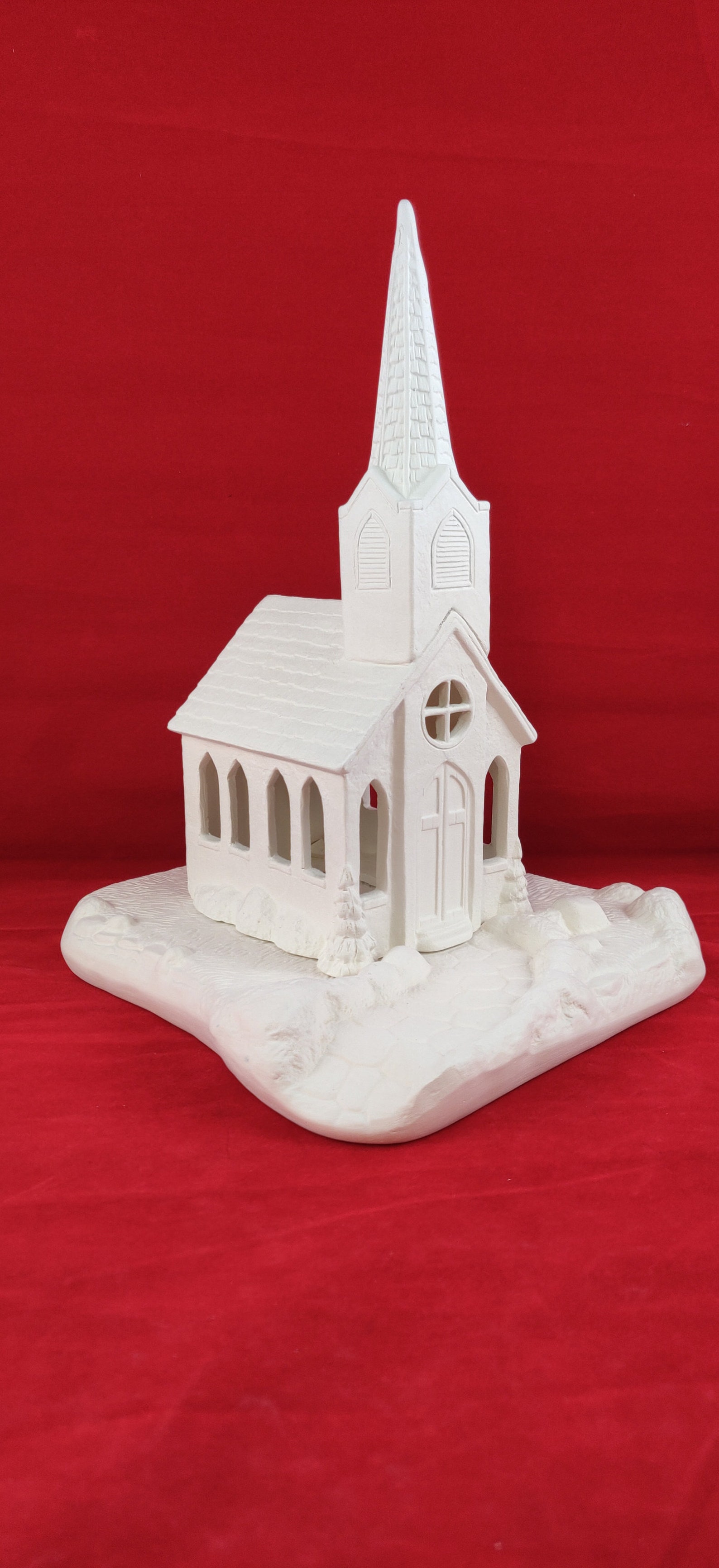 Ceramic Church Ceramic Light Up Church Christmas Village | Etsy
