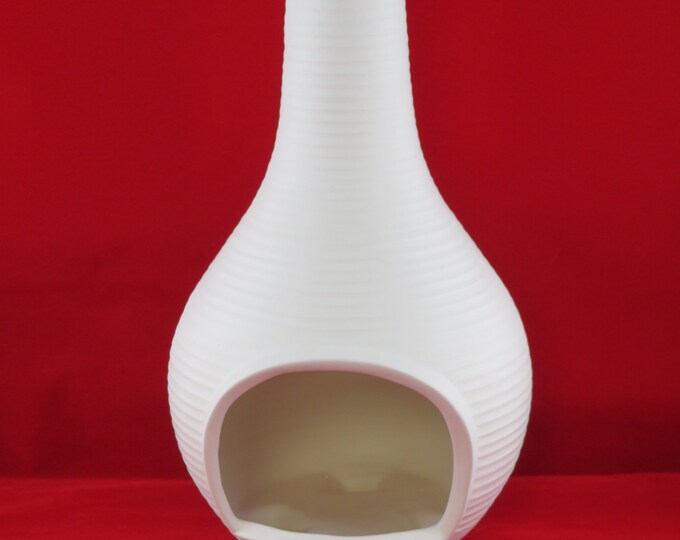 Ceramic Chiminea, Ceramic Fire Pit, Ready to Paint Chiminea, Ceramic Patio Fireplace, Ceramic