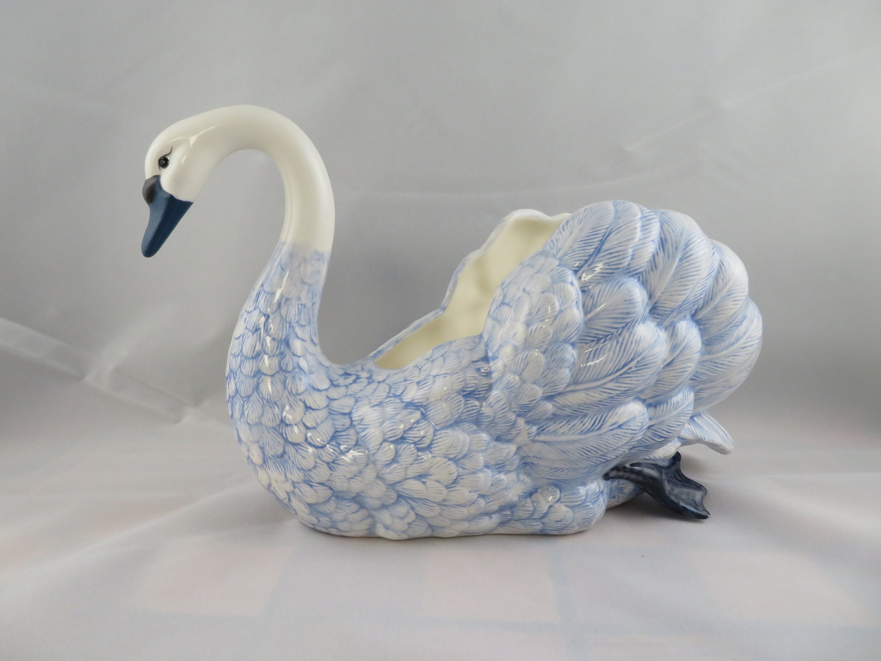Ceramic Swan Figurine Ceramic Swan planter Ceramic Swan Etsy