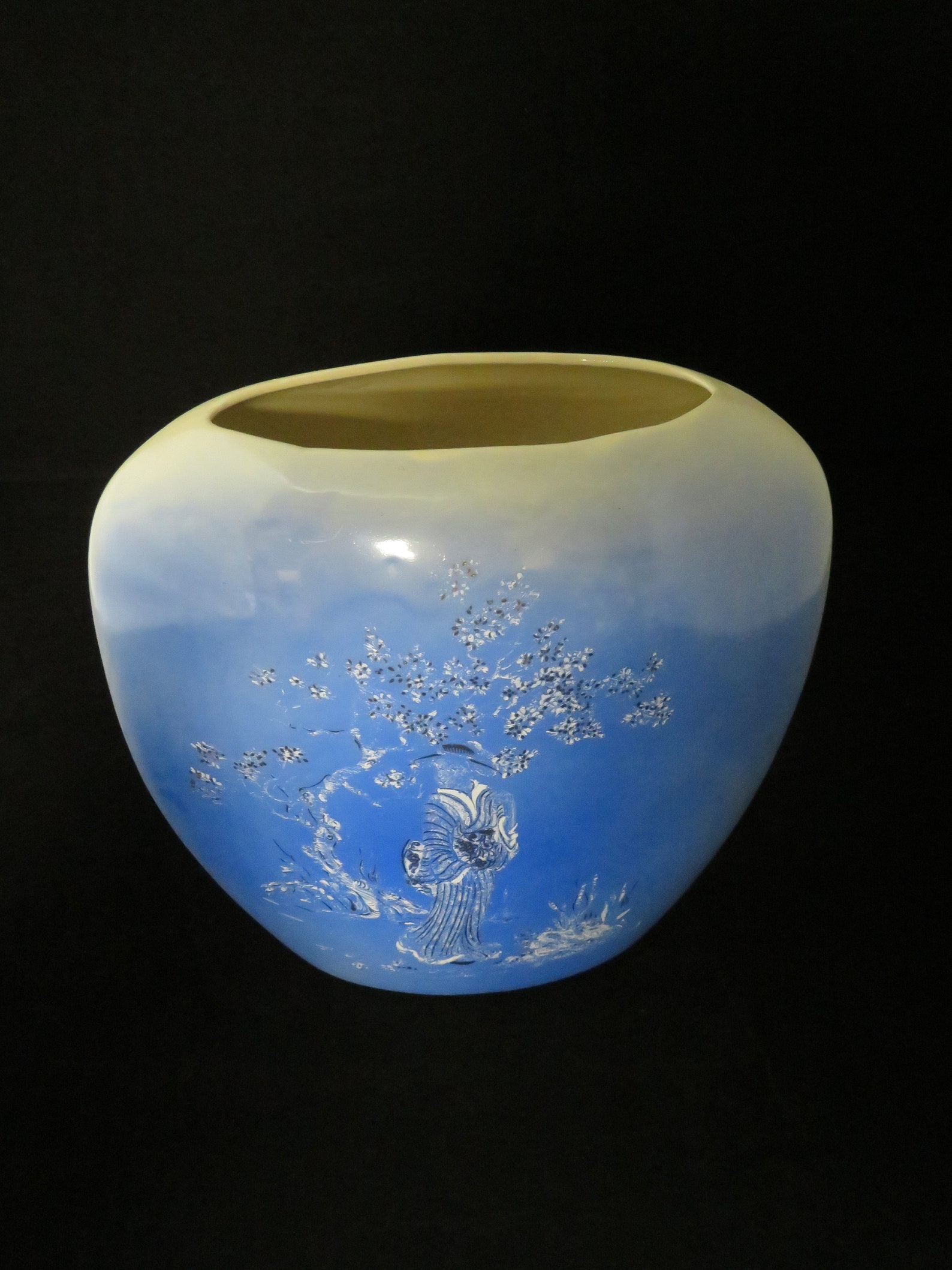 Ceramic Vase Ceramic Pillow Vase Oriental Vase Pillow Vase Etsy