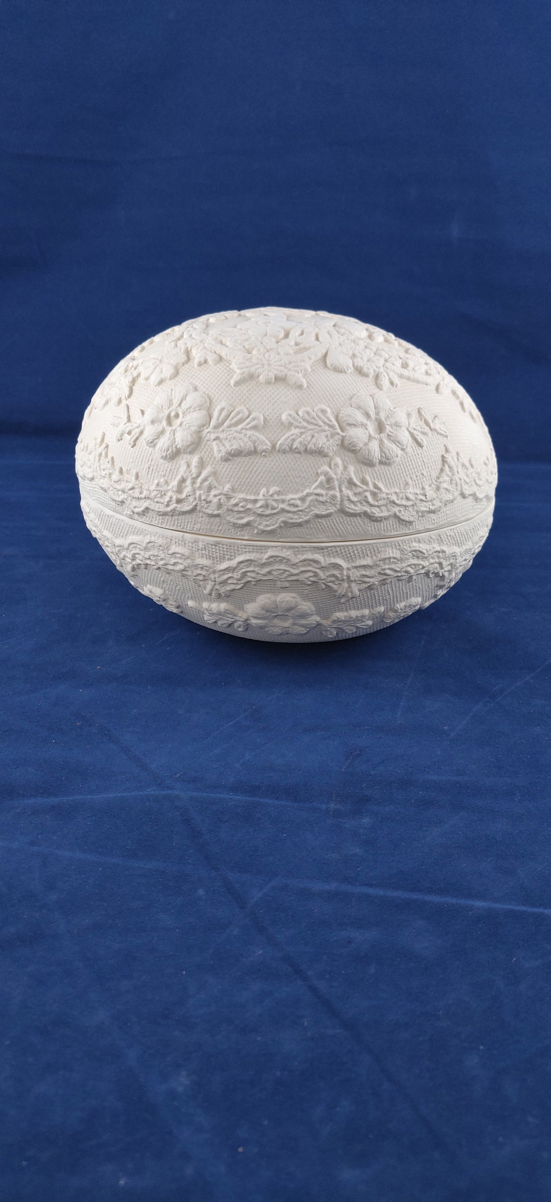 Ceramic Egg Dish Easter Egg Dish Candy Dish Lace Egg Dish Etsy