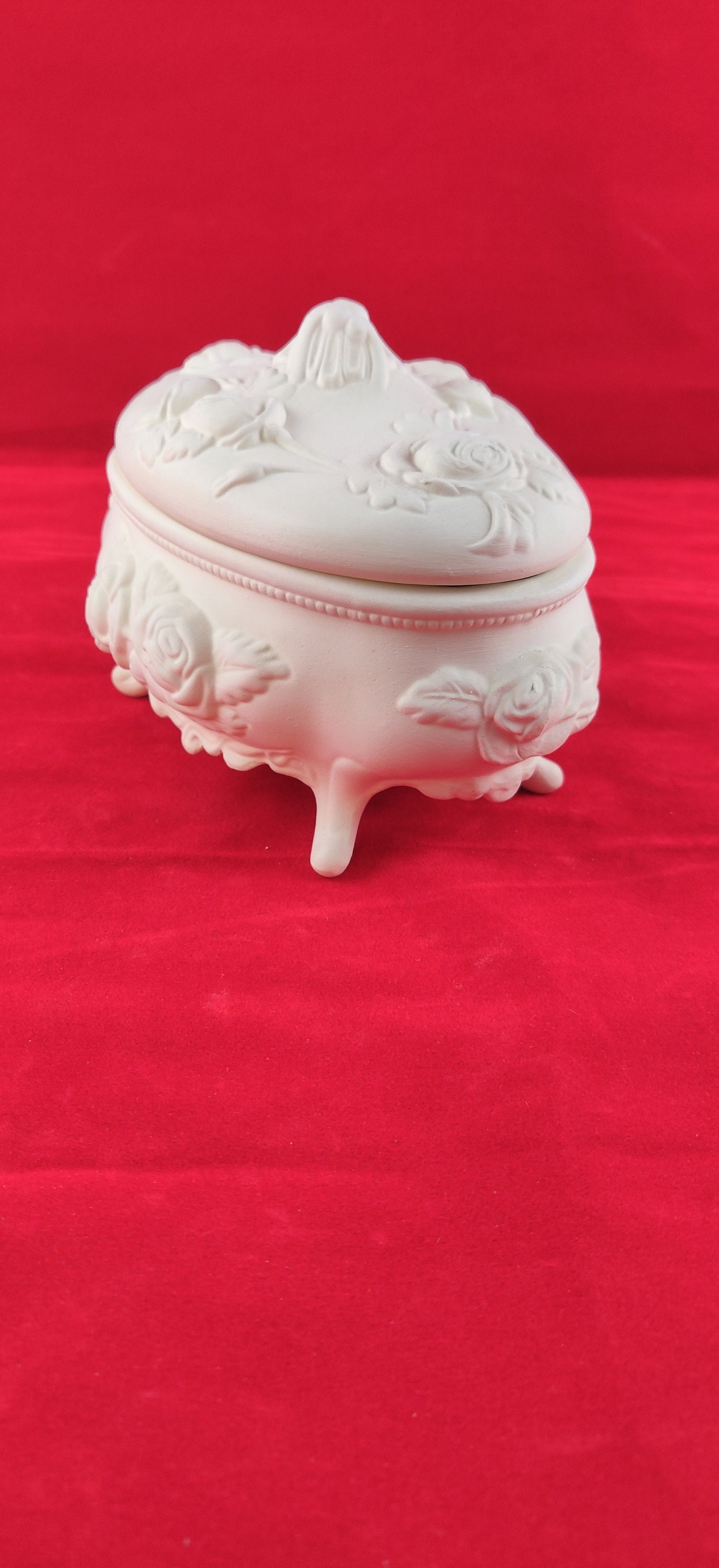 Ceramic Jewelry Box Ready to Paint Jewelry Box Ceramic Etsy