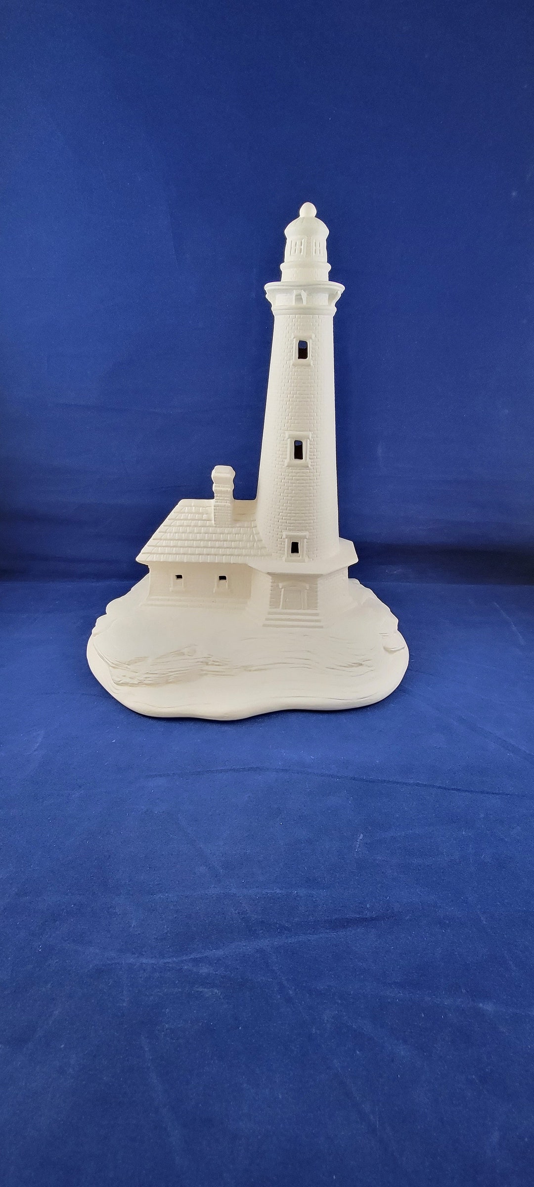 Ceramic Lighthouse, Large Lighthouse, Lightup Lighthouse, Collectible