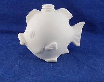 Ceramic Fish Soap Dispenser, Ready to paint fish, Ceramic Soap Dispenser, u paint ceramics, fish decoration, Ceramic Bisque Soap dispenser