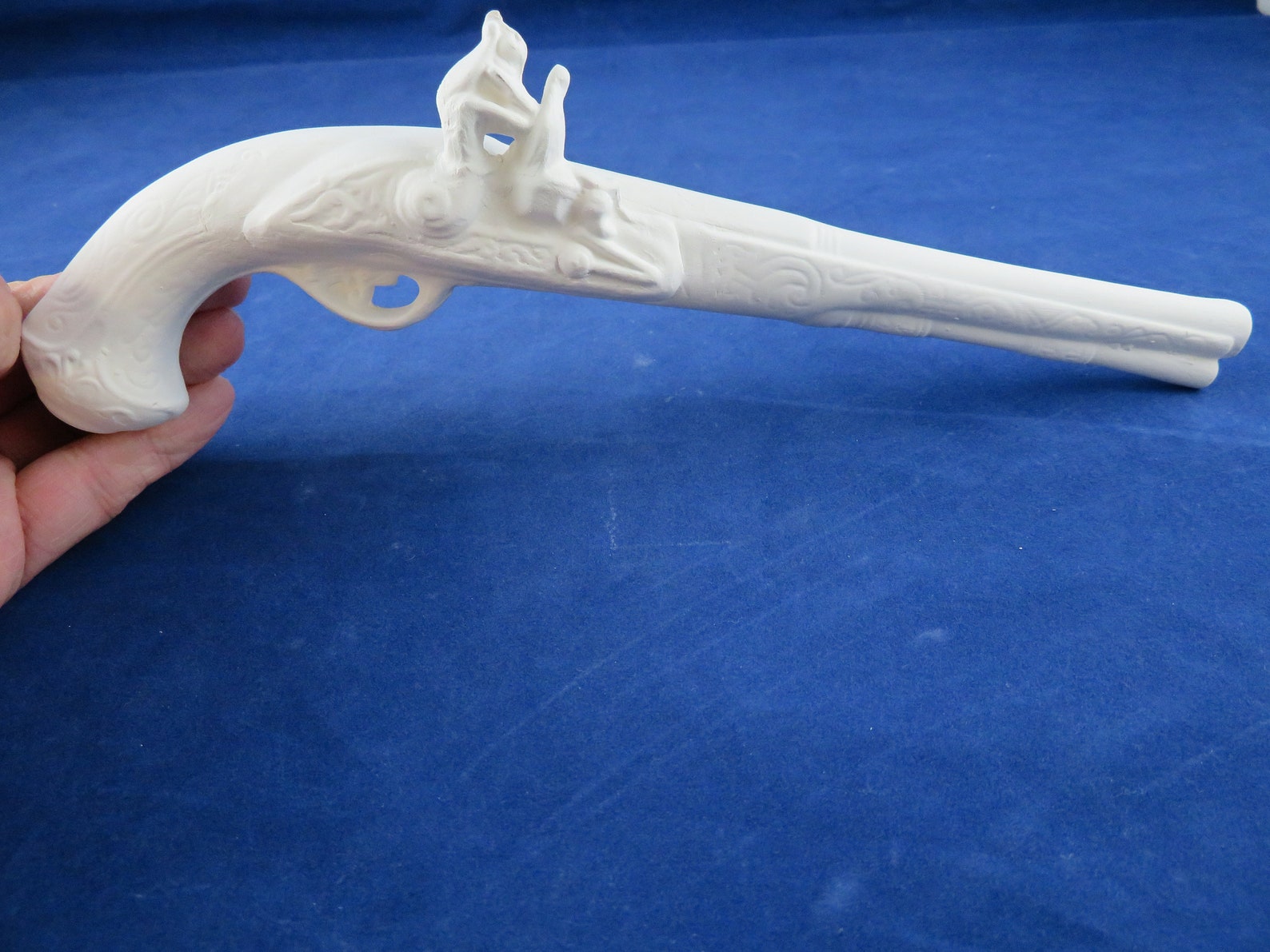 Ceramic Gun Ceramic Pistol Ready to Paint Gun Ready to Etsy