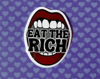 Eat The Rich Sticker/ Political vinyl, FDT