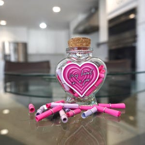 Gift for girlfriend, Romantic gift, Love Messages in a jar, Love notes for significant other, Valentines day present for her