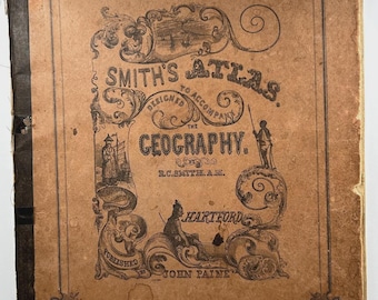 1839 Smiths Atlas MAPS WORLD+US Indep. Republiek Texas, Oregon, Indiase gebieden