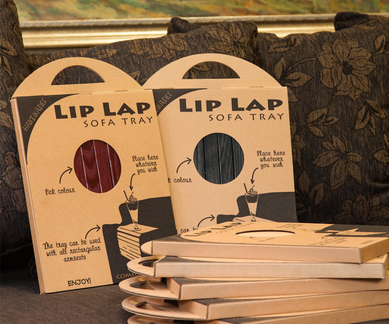 Sofa Tray Table GREY / Armrest Tray / Sofa Arm Tray / Unique Etsy